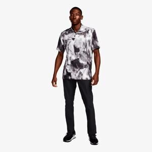 Nike Men Tour Dri-Fit Golf Polo Ombre Print Grey and Black Large